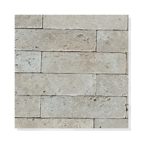 Przejdź do produktu Kamień dekoracyjny elewacyjny trawertyn Ivory Classic Mix Bębnowany 7,5x30,5 cm