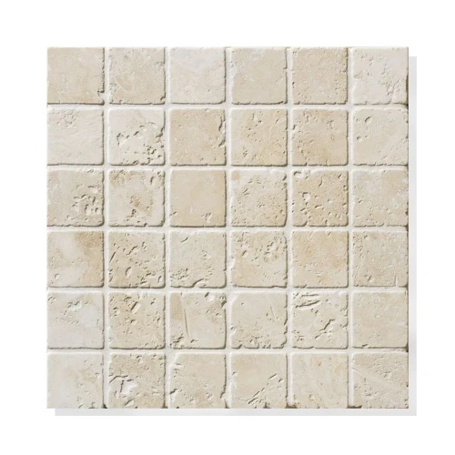 Przejdź do produktu Kamień Dekoracyjny Elewacyjny Trawertyn Classic Mix Mozaika 4,8x4,8 cm