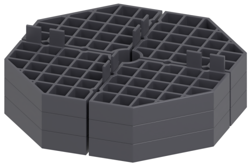 Przejdź do produktu Plastikowa podkładka podpora tarasowa pod płyty 16 mm czarna DDP 016