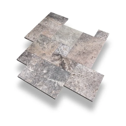 Przejdź do produktu Trawertyn Ash Argent Antykowany Bębnowany 3 cm | 1kpl=0,742m2  | Komplet Rzymski