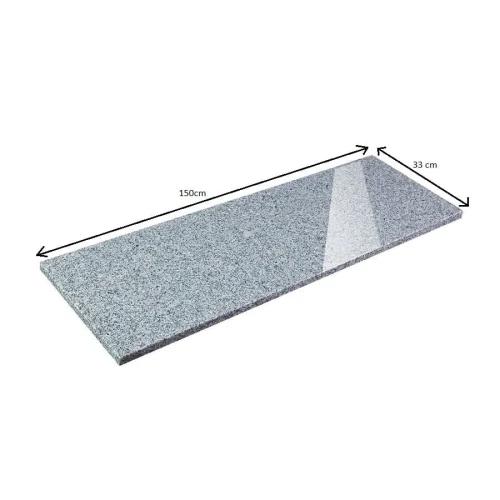 Przejdź do produktu Parapet Stopnica granitowa szara polerowana G603 150x33x2 cm