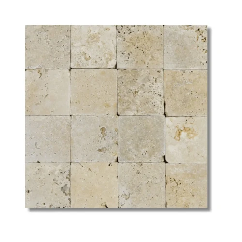 Przejdź do produktu Kamień dekoracyjny trawertyn Classic Bębnowany 10x10x1 cm