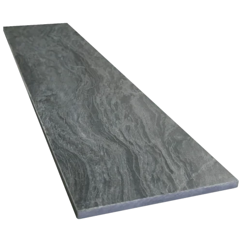 Przejdź do produktu Stopnica kwarcytowa Silver Grey leather 150x33x2 cm