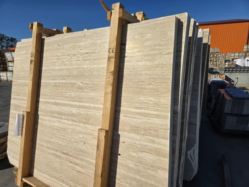 Przejdź do produktu Slaby trawertynowe Ivory Classic Mix Vein Cut Szczotkowany 2 cm