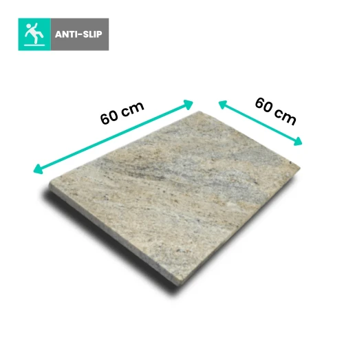 Przejdź do produktu Płytka schodowa granitowa polerowana z antypośliziem Cielo Ivory 60x60x2 cm