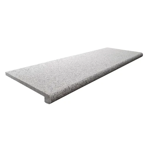Przejdź do produktu Schodek Granitowy płomieniowany stopnica Bullnose G603 New Bianco Cristal 120x35x2 cm