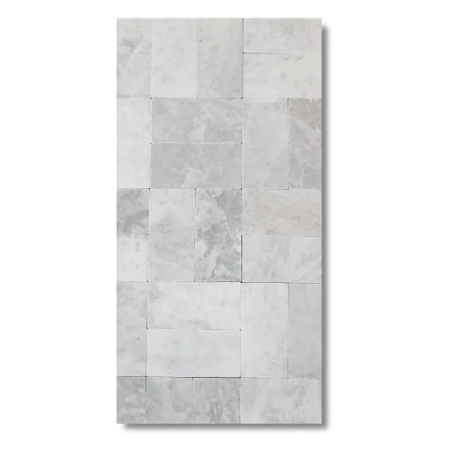 Przejdź do produktu Płytka marmurowa Bębnowana Royal White 7,5x15x1 cm