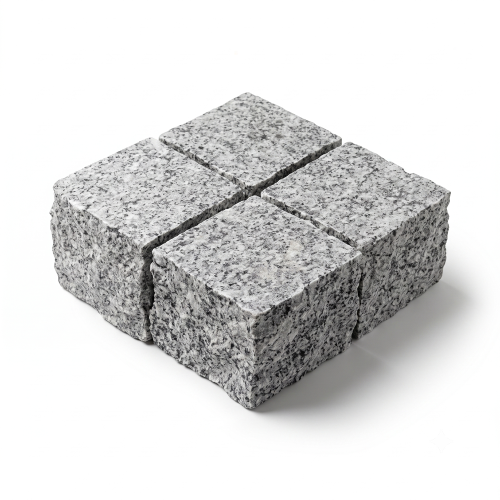 Przejdź do produktu Kostka granitowa płomieniowana - łupana G602 Bianco Sardo 10x10x8 cm