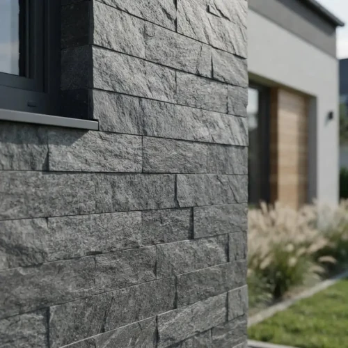 Przejdź do produktu Kamień elewacyjny-dekoracyjny kwarcytowy Silver Grey Brick 10x30 cm