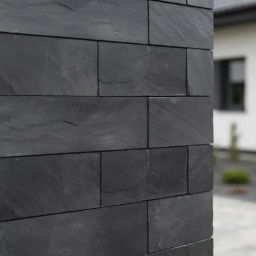 Przejdź do produktu Kamień elewacyjny-dekoracyjny Łupek Black Slate Brick 10x30 cm