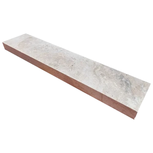 Przejdź do produktu Trawertyn opornik Classic Mix 6x20x100 cm | Obrzeże tarasu chodnika
