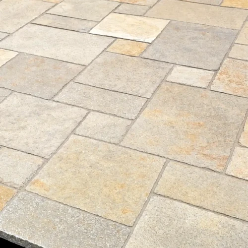 Przejdź do produktu Komplet wapień Tandur Yellow Limestone natural szlifowany bębenowany 3cm | 0,72 m2