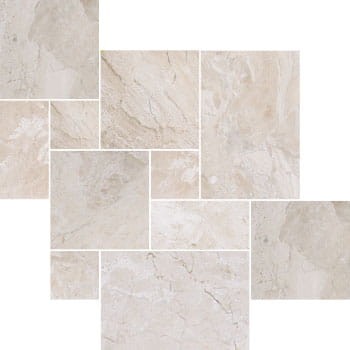 Przejdź do produktu Płytki marmurowe Coffee White| Queen Beige Antykowana Bębnowana komplet = 0,742m2 | Komplet Rzymski