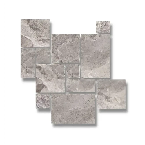 Przejdź do produktu Płytka marmurowa 12 mm Atlantic Grey satynowa matowa modularna komplet = 0,742m2 | Komplet Rzymski