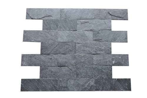 Przejdź do produktu Kamień elewacyjny-dekoracyjny  kwarcytowy Silver Grey Brick 10x30