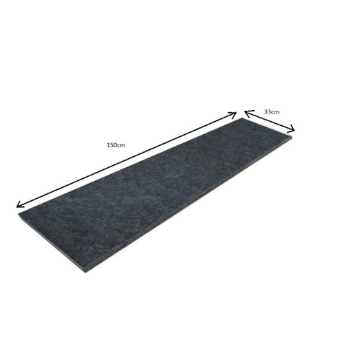 Przejdź do produktu Stopnica granitowa płomieniowana G690 Bazalt Black 150x33x2