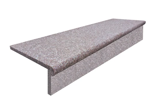 Przejdź do produktu Zestaw Stopnica - Stopień + podstopień granitowy G664 Bullnose 135x35x2+2  Bullnose