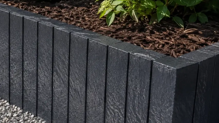 Czarna palisa kamienna z wapienia Kadappa Black